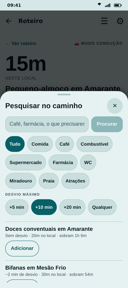 Pesquisar no caminho, com o desvio de cada resultado.